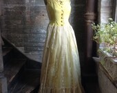c. 1940 Taffeta and lace gown for costume c. 1940 Taffeta and lace gown for costume
