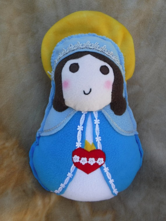 virgin mary stuffed doll