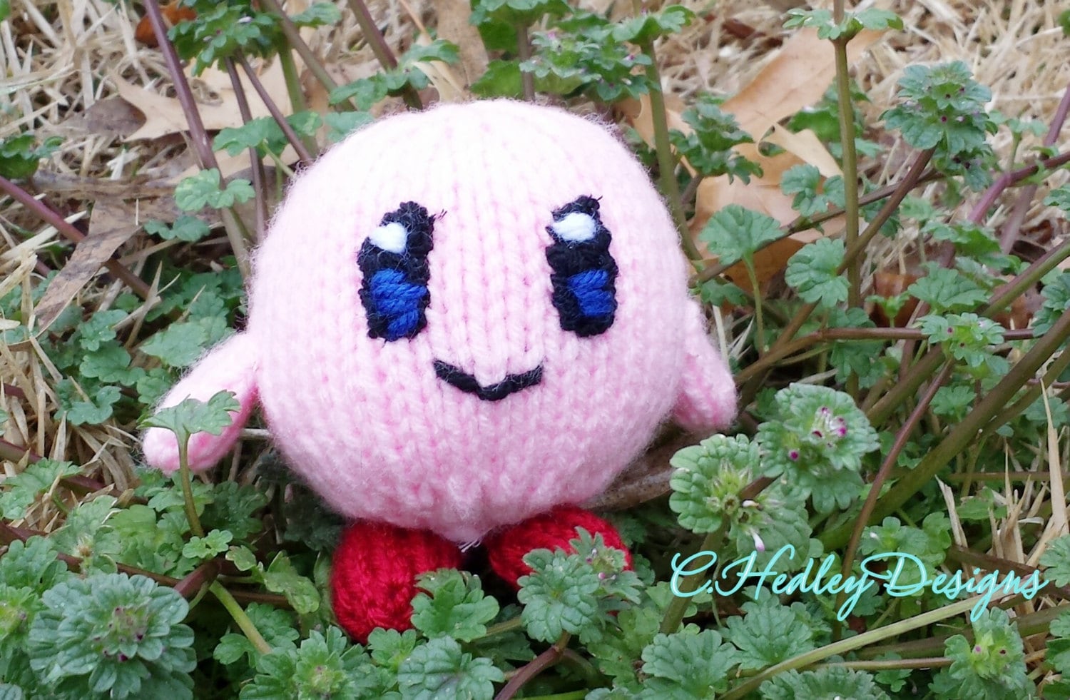 Mini Knitted Kirby Plush