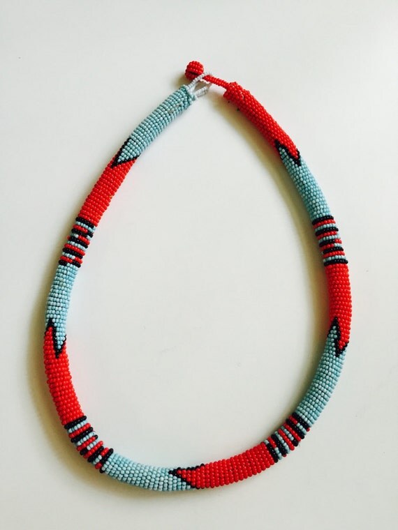 Beaded Traditional Zulu Necklace African Jewelry
