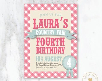 Country Fair Birthday Printable Invitation