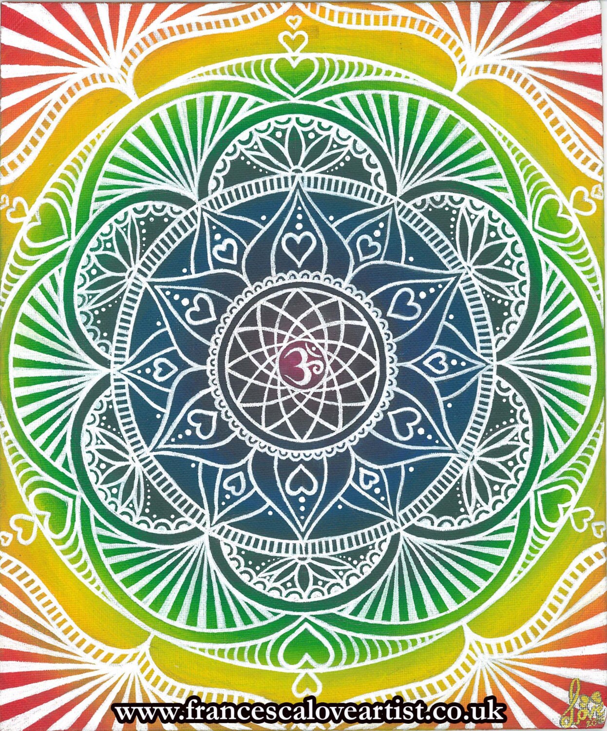 Download Rainbow Mandala Art Print for Raising Your Vibration and