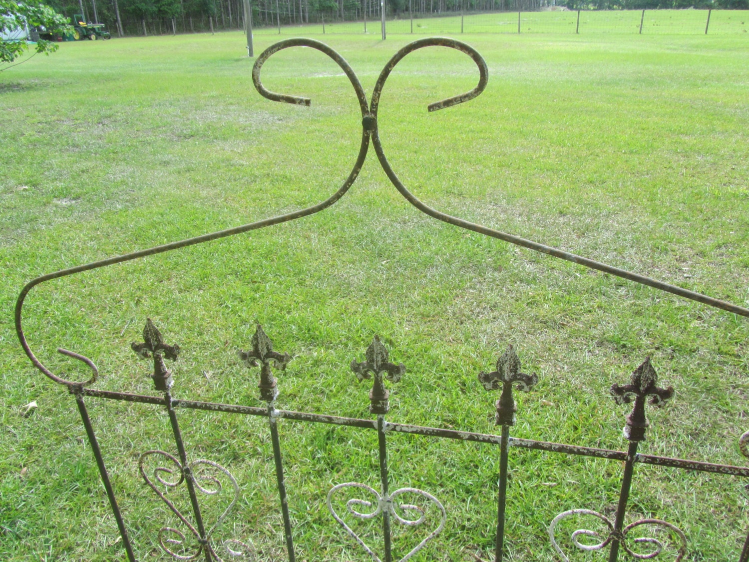 Wrought Iron Art Yard Art Rustic Decor Garden Trellis Iron