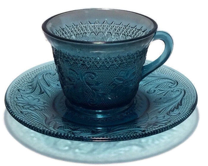 Blue Depression Glass Indiana Tiara Glass Bicentennial Blue