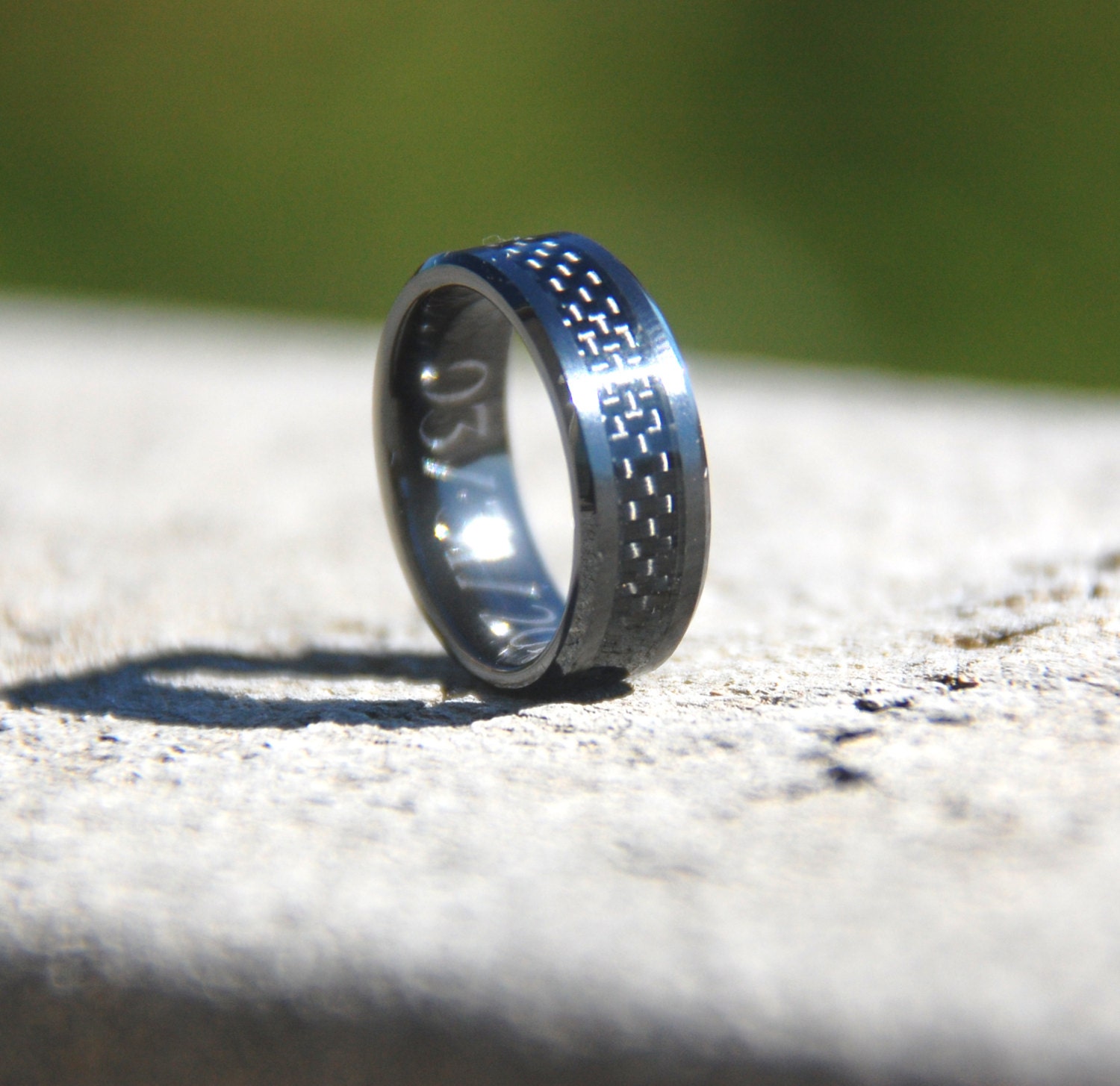 Engraved Ceramic Ring Customzied Ceramic Band by TungstenRingUsa