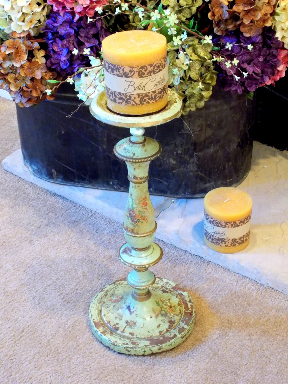 Floor Candle Stand / Floor Candle Holder / Metal Floor Candle