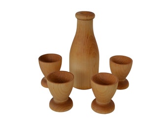 Natural Wooden Play Kitchen Accessories- Wooden play milk bottle-Child's Wooden Toy Milk Bottle-Play Food-Wooden Play Food-Play kitchen