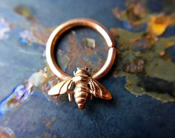 Rose Gold Bee Septum Ring