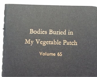 Vegetable Patch - Large Funny Letterpress Notebook, Jotter, Cahier, Carnet, Journal