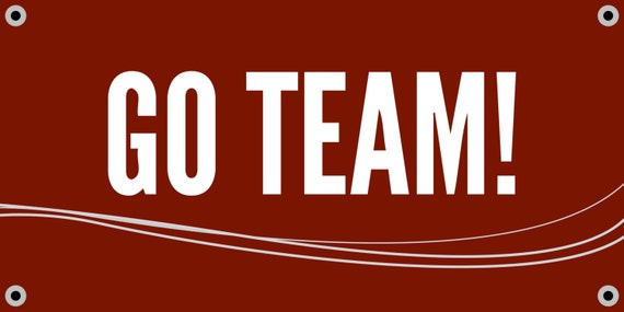 Go Team Burgundy Banner