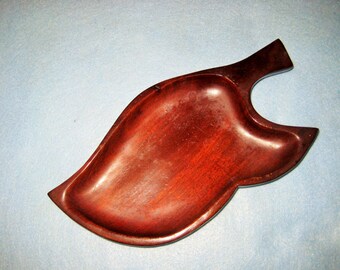 Genuine Haitian Wood Leaf Trays - handcrafted Dish-Decoration-Table Top
