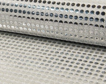 6mm Sparkling Sequin Fabric Material Glitter Sparkle - 6mm sequins - 115cm wide SILVER