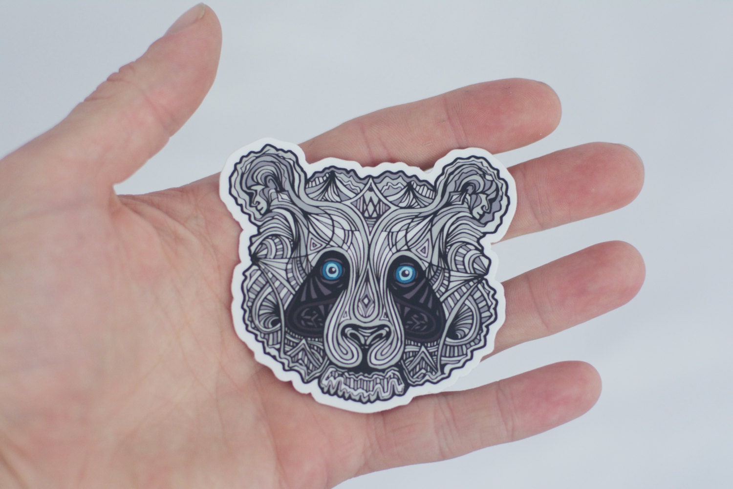  Panda  Bear Sticker  Hand Designed Illustrated Panda  Sticker 