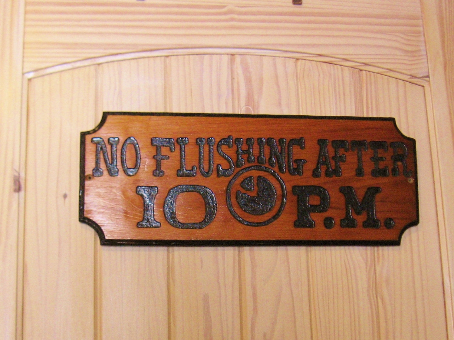 Bathroom Sign No Flushing After 10 PM