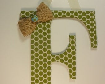 Hanging wood letter R Nursery letter Baby room decor Letter