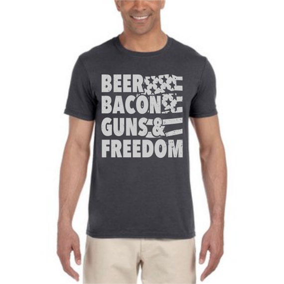 beer bacon guns and freedom shirt