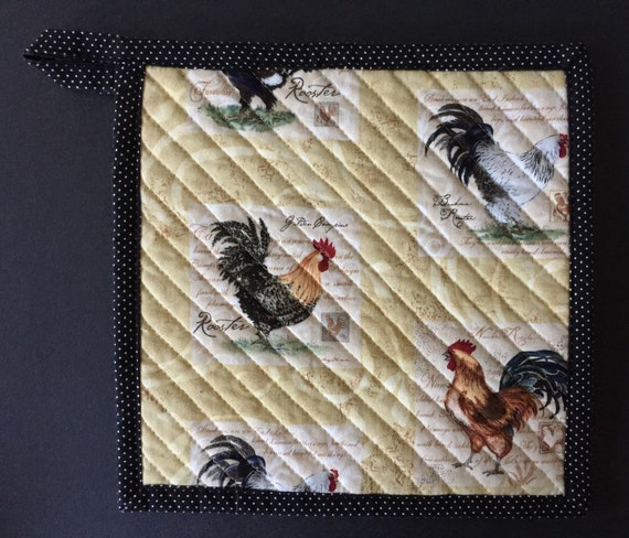 ROOSTER potholder rooster kitchen decor rooster decor gift