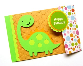 Cute Dinosaur Birthday Card - Kid Birthday Card - Boy Birthday Card - Nephew Birthday Card - Birthday Card for Him - Cricut Card