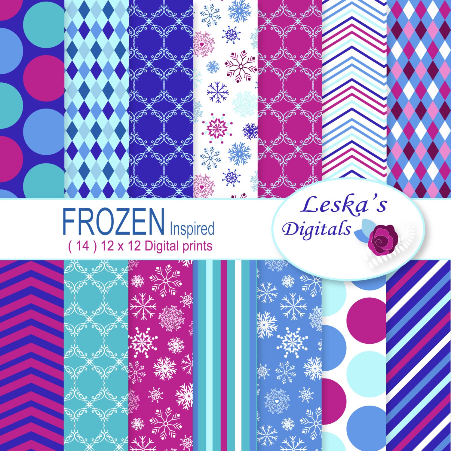 Frozen Digital Paper FROZEN Scrapbook paper