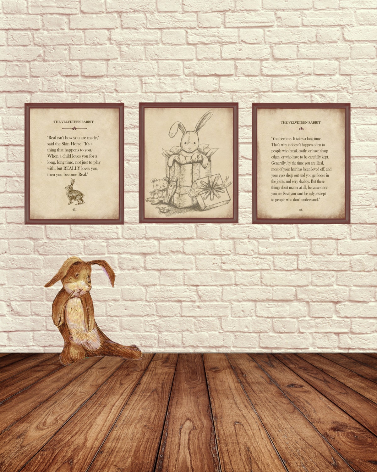 Velveteen Rabbit Wall Art Velveteen Rabbit by CreativeArtandInk