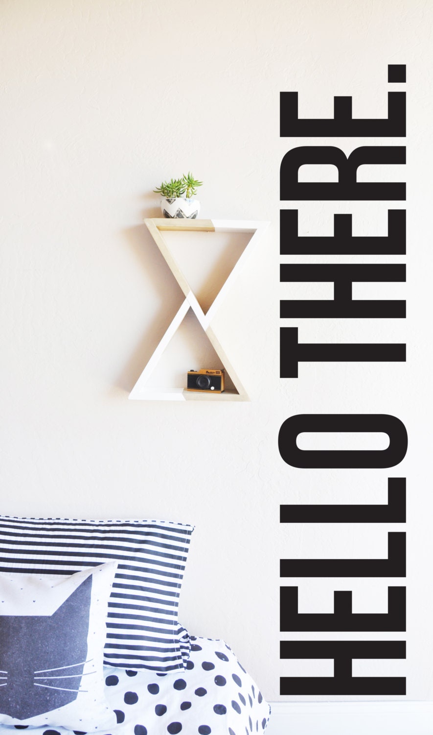 Wall Decal Hello There. Wall Sticker Room Decor Wall