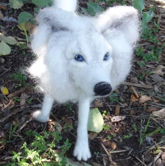Needle felted Animal Needle felted wolf Needle by BLMdollsnstuff