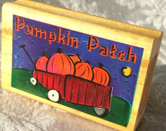 Sniggle Sloth Happy Fall Pumpkin Rubber Stamp - 1.25in Small Square Stamp For Crafting, Cards, Journals - View #8