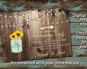 Housewarming Party Invitation - Housewarming Shower Invitation - PRINT AT HOME, Bridal Shower