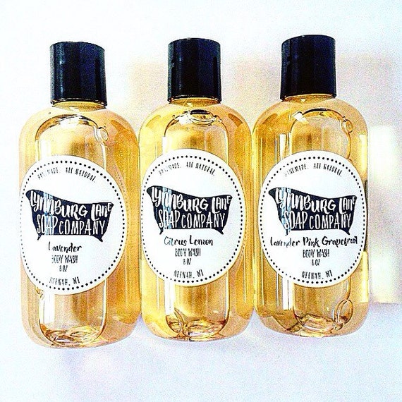 NATURAL BODY WASH Organic Liquid Soap Citrus by LynnburgLane