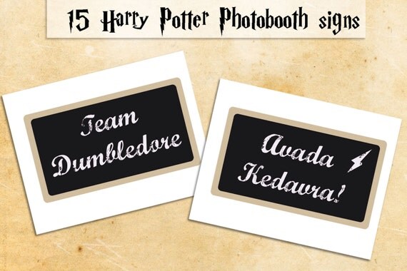 Printable Harry Potter photobooth props instant download