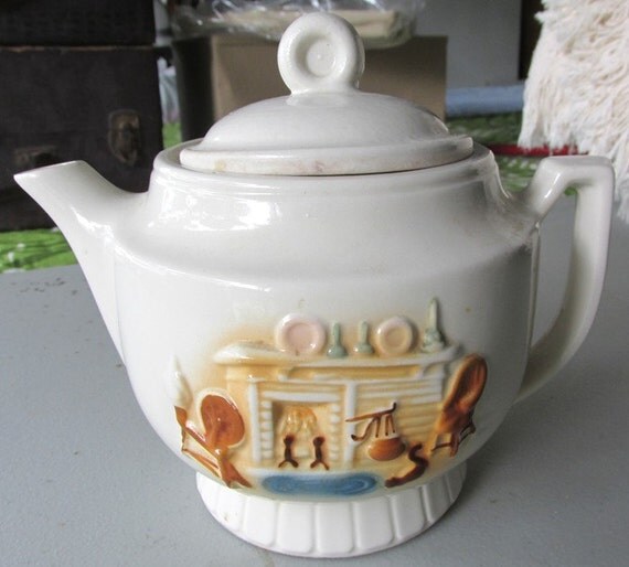 Porcelier Teapot Antique Vitreous China Hearthside Lots by Tyseys