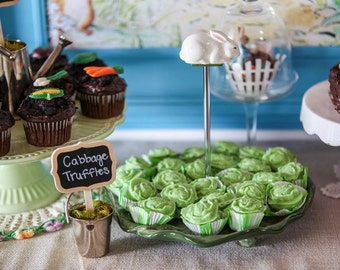 Peter Rabbit Birthday/Baby Showers Chocolate Truffle Cabbages (12)-Perfect for Favors/Candy Buffets/Garden Theme Parties/St Patrick's Day