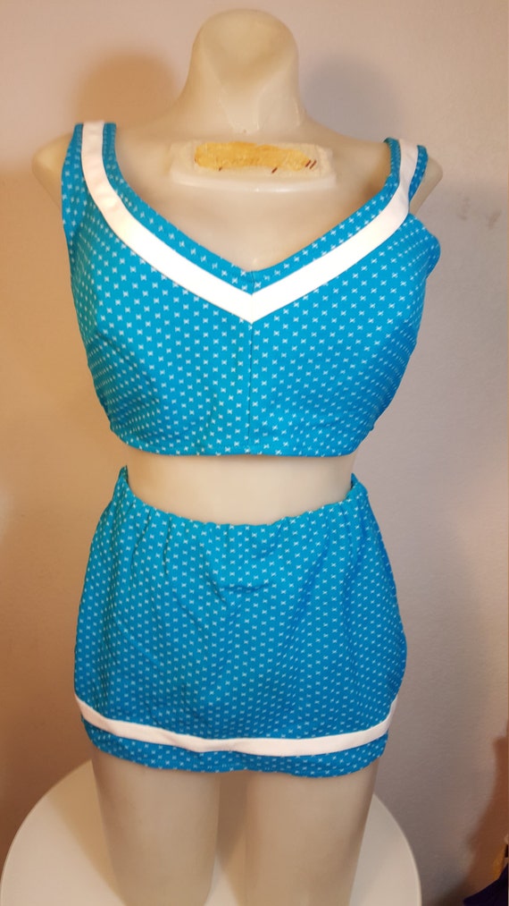 FREE SHIPPING Vintage 1960 Two Piece Swim Suit