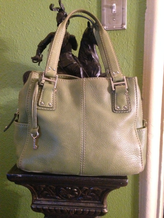 vintage fossil leather bag