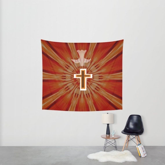 Wall Tapestry Hanging Tapestry Holy Spirit by SaribelleArt on Etsy