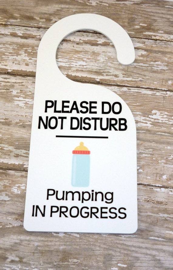 Office Pumping Nursing Door Hanger Breastfeeding Sign