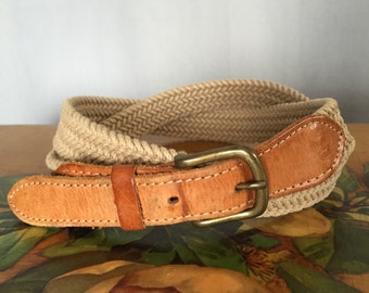 Tan braided belt | Etsy