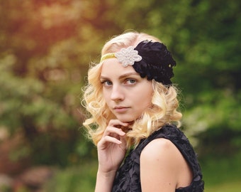 Great Gatsby Headpiece - Flapper Headband in Silver and Gold - Flapper Headpiece - 1920s Headband - 1930s Headpiece -20s Headpiece for Women