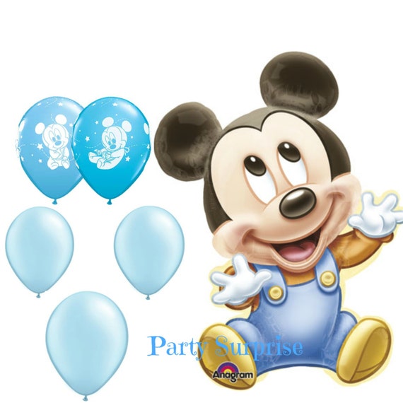 Mickey Mouse Baby Boy Balloon package Baby Shower Boy 1st Birthday Party Balloons Baby Mickey Mouse Balloons Il_570xn