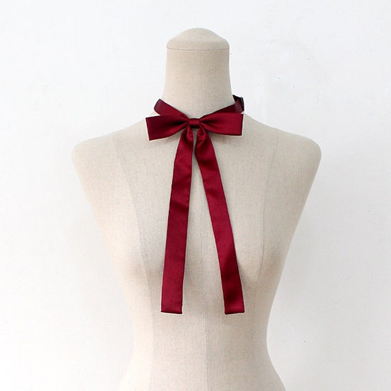 FREE SHIPPINGWine ribbon tieWine neck tie for