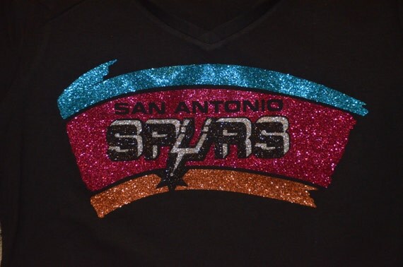 San Antonio Spurs Glitter old school logo by TinasCustomTees