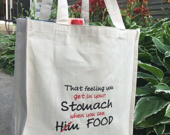 Reusable Grocery Bag Large, Embroidered