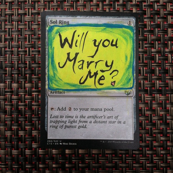 Magic the Gathering Altered Art Will You Marry Me Engagement