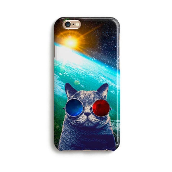 Space cat glasses iPhone 7 case Samsung galaxy S7 by Memeskins