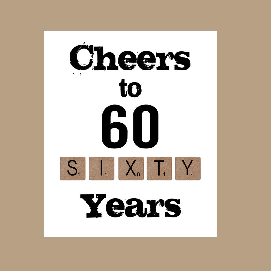 Cheers to 60 Years 60th Birthday Printable 60th Birthday