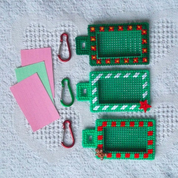 SALE Plastic Canvas Gift Card and Photo Holders