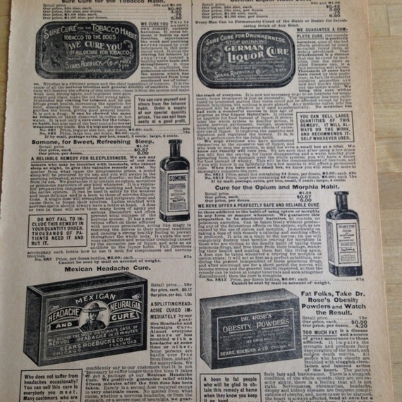 Vintage Catalog Pages Medial Cure Ads Sears by SweetFlowersVintage