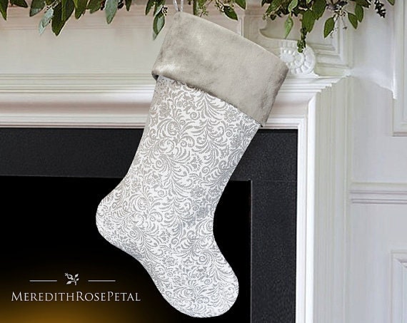 Silver Christmas Stocking Silver Stocking by MeredithRosePetal