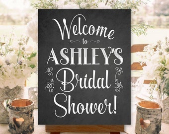 Items similar to Bridal Shower Sign Chalkboard on Etsy