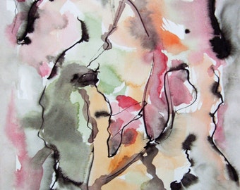 Abstract Ink and Watercolor Painting, Modern Painting, Modern Art, Contemporary Art